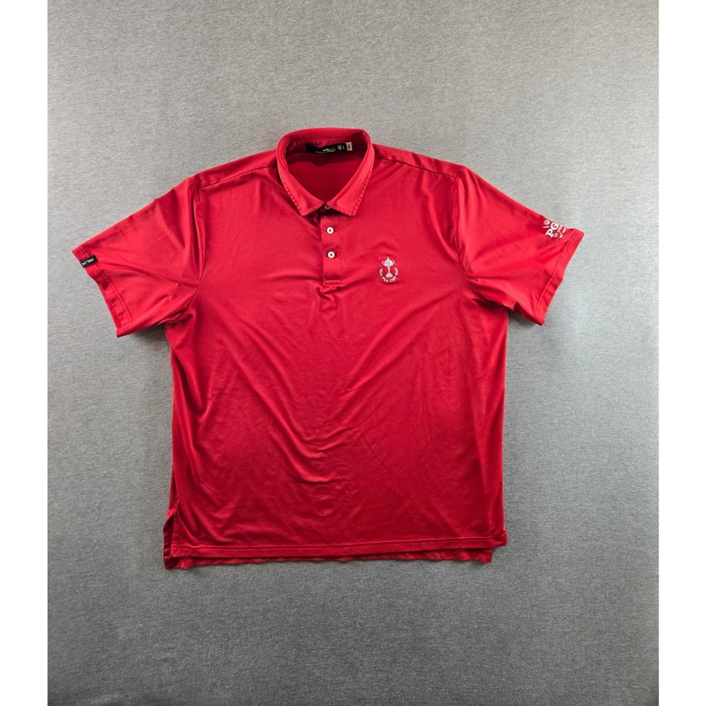 RLX Ralph Lauren Polo Shirt‎ Mens XL Red Short Sleeve PGA Cup Golf Performance